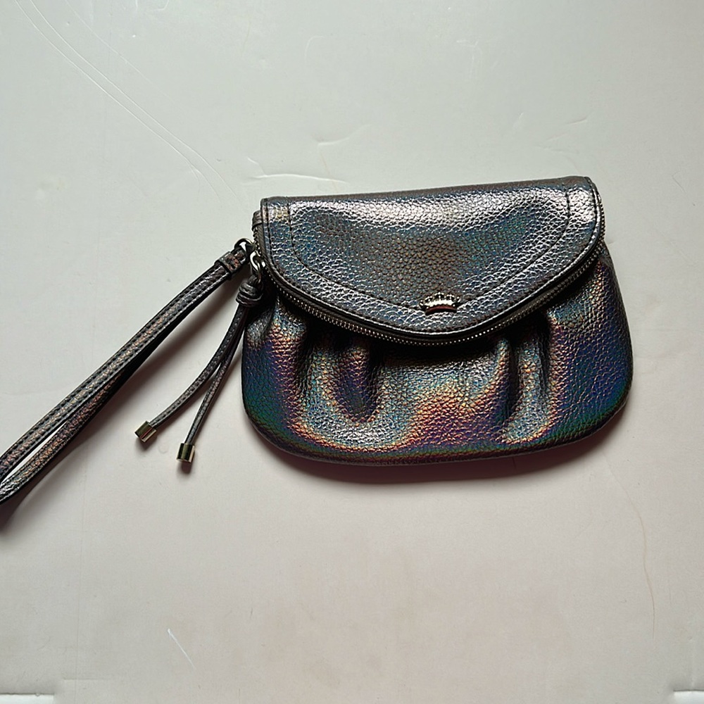 Juicy Couture Silver Rainbow Holographic Traveler Purse Clutch